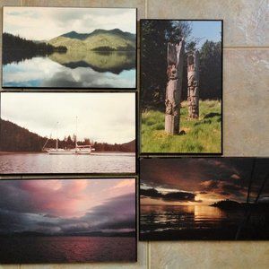 Five Beautifully Mounted Photographs of Northwestern Canada
